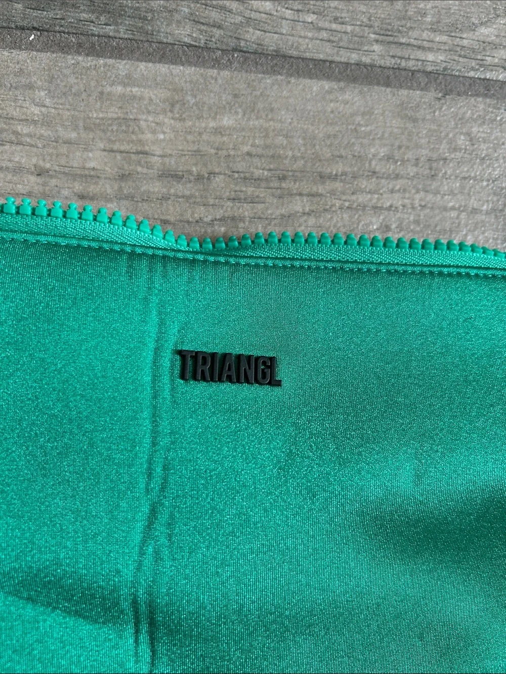 triangl swimwear Teal Green Zip Cosmetic Pouch